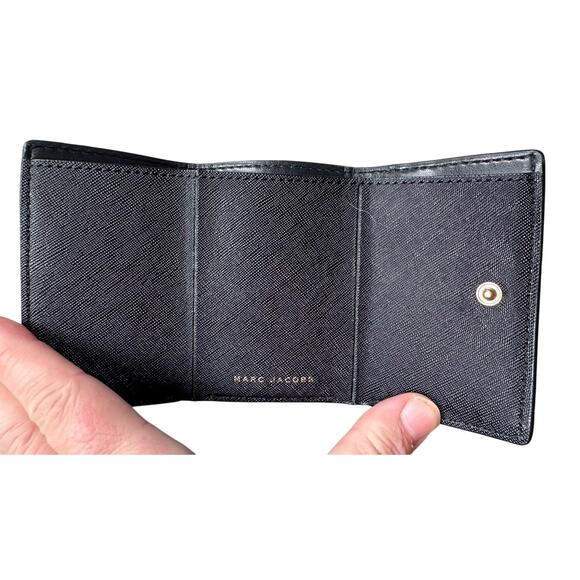 Marc Jacobs Black Mini Trifold Compact Wallet - Picture 5 of 11